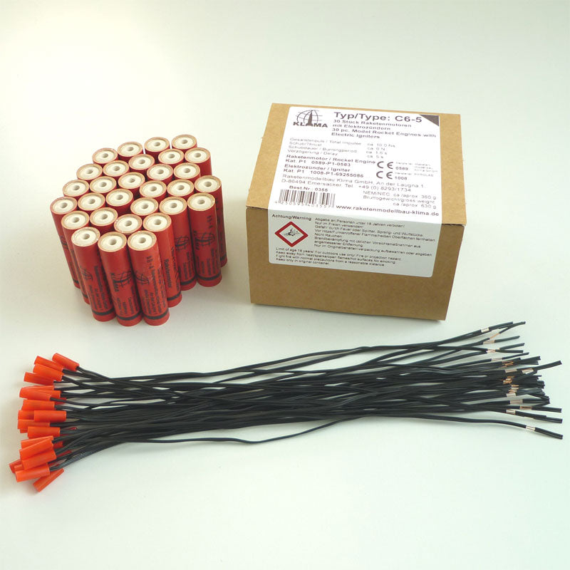 C6-5 bulk pack of 30 Klima rocket motor engines