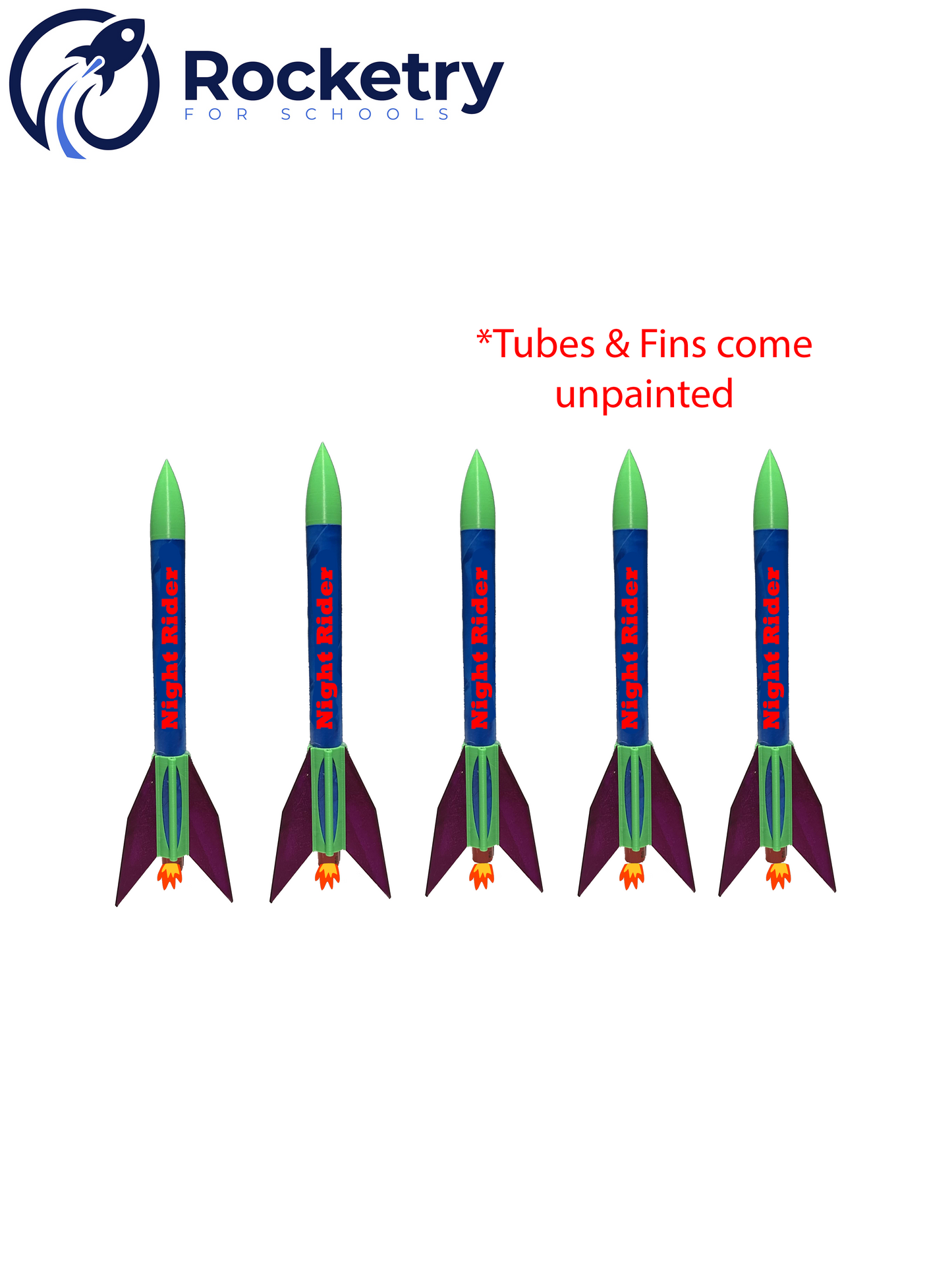 5 x Star Chaser team class pack of model rocket kits (building required)