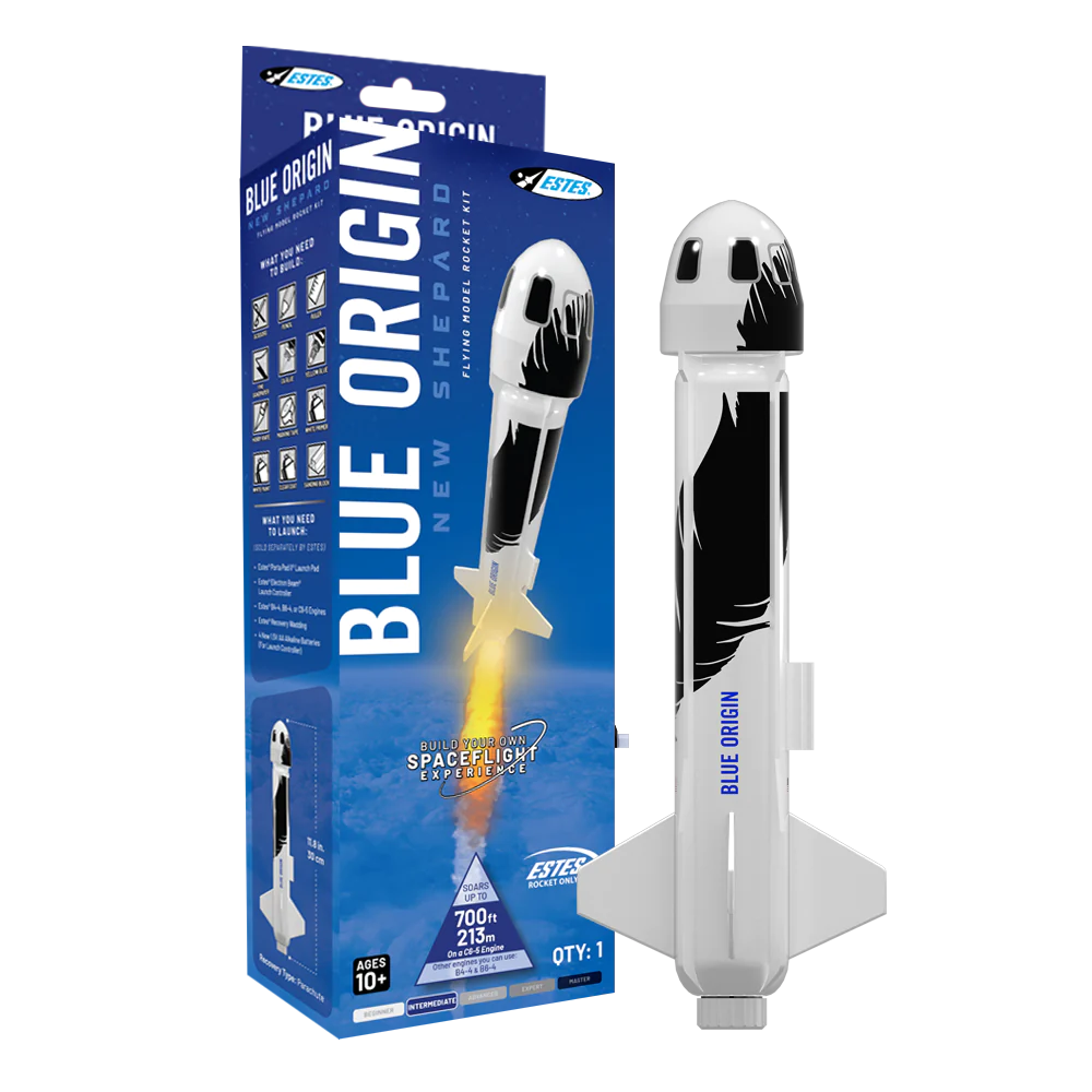 Estes Blue Origin New Shepard model rocket building kit