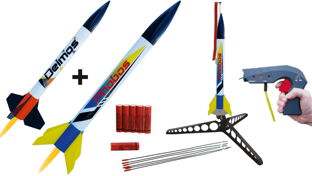 Klima Phobos and Deimos rocket starter set with launch pad and controller