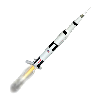 Estes Saturn V 1:200 model rocket detail view