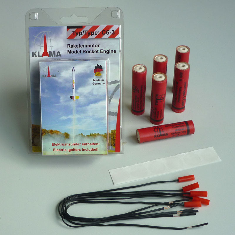 C6-3 model rocket motor engines six pack