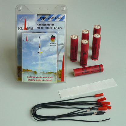 D9-5 model rocket motors six pack