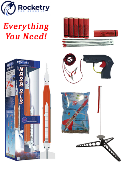 NASA SLS Starter Kit – Ready to Fly Model Rocket Kit (Comes with C6-3 Motors)