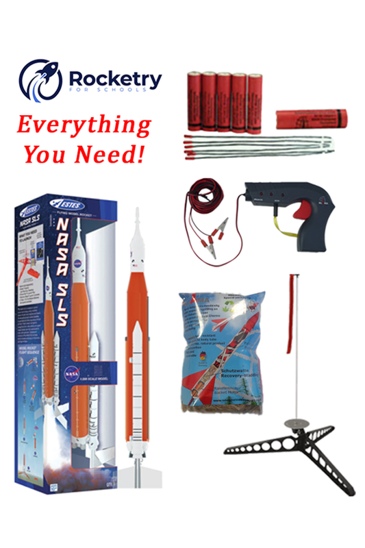 NASA SLS Starter Kit – Ready to Fly Model Rocket Kit (Comes with C6-3 Motors)