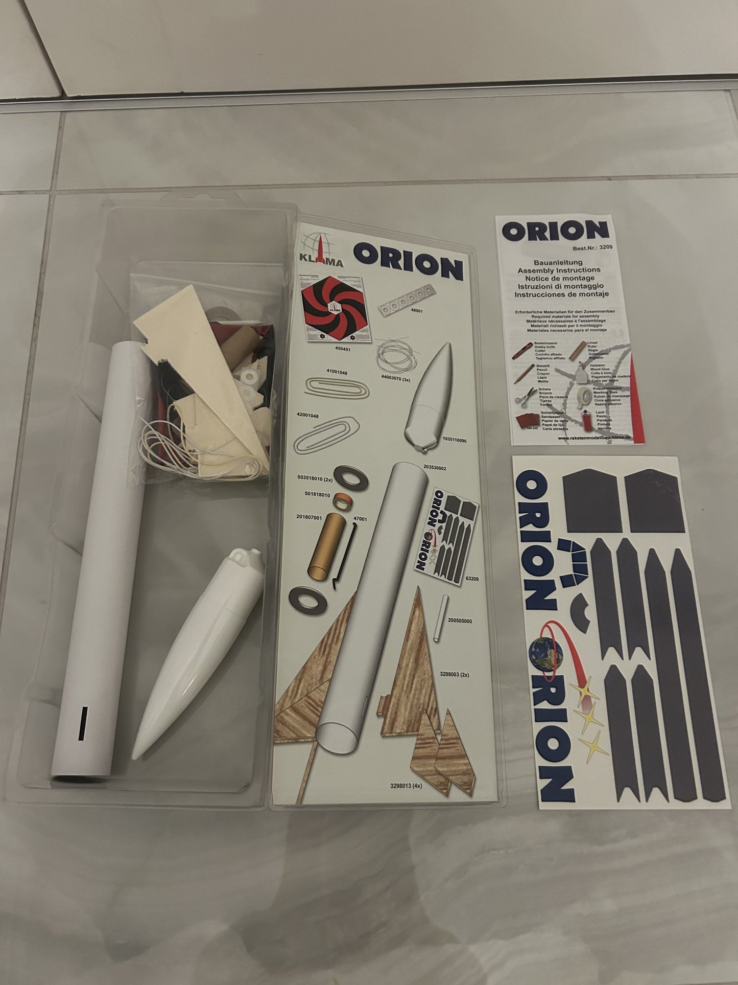 Klima Orion Model Rocket Kit l Easy & Quick to build