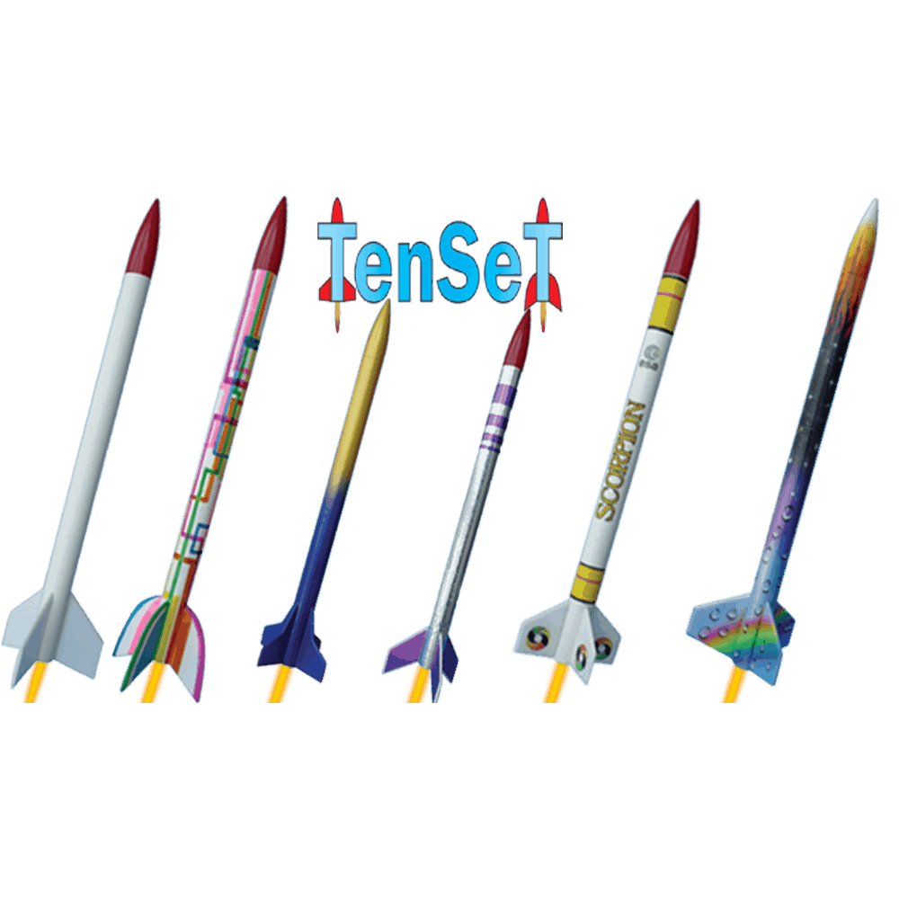 TenSet 10-Rocket Class Pack – Model Rocket Kit for Schools & Clubs